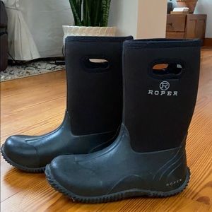 Big Kids Waterproof Roper Winter Rain Boots